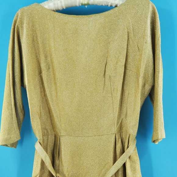 Vintage Marcelle gold dress with sparkles - Picture 2 of 16